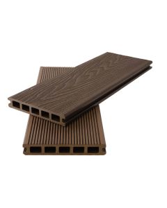 Composite Deck Board Wood Grain Grooved 145x24mm 3.6m Chocolate Brown Dual Sided CET-DK-CORE-CHOC Evo Timber Core