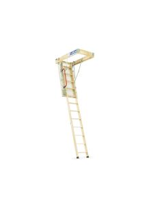 Keylite KYL04 Timber Loft Ladder 600 x 1000 mm 4 Section Folding Inc. Frame & Hatch 2.8m Drop