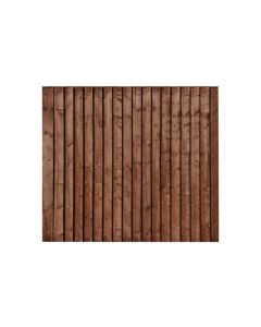 Fence Panel 6' x 5' Heavy Duty Feather Edge Board Brown Pressure Treated Harlow Timber