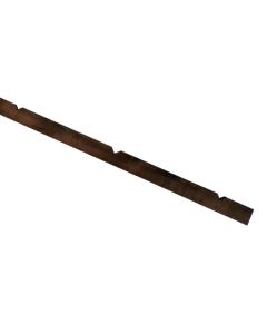 Notched Fence Post 4x4 100x100mm Timber For Bevelled Rail 2.4m Dark Brown Pressure Treated