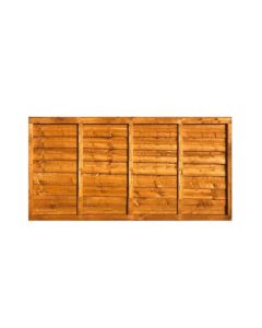 Fence Panel 6x3' Waney Edge Timber Board Golden Brown Treated