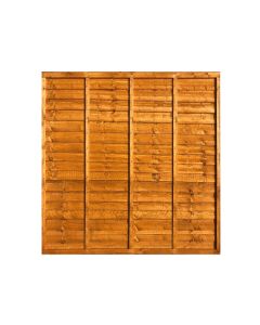 Fence Panel 6x6' Waney Edge Lap Timber Golden Brown Treated