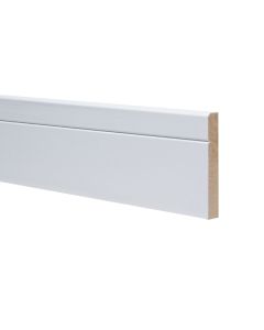 MDF Skirting Board Chamfered & Grooved 14.5 x 94 mm White Primed