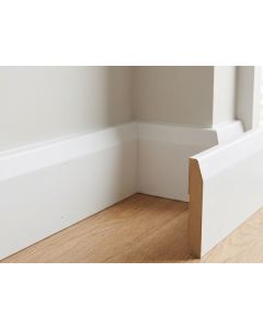 Chamfered & Round MDF Skirting Board 18x119mm White Primed