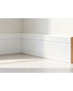 Chamfered & Grooved MDF Skirting Board 18x119mm White Primed