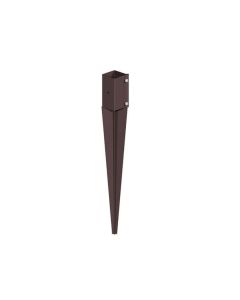 Metal Fence Post Support Swift Clamp with Spike Epoxy Brown 3 x 3 x30"