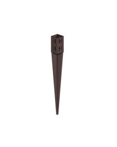 Metal Fence Post Support Hold Fast Drive In Epoxy Brown 75 x 75 x 610 mm 3 x 3 x 24"