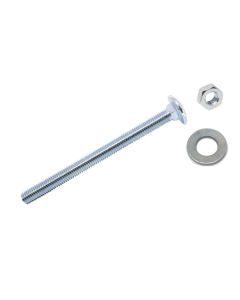 M10x200mm BZP Cup Sq Hex Bolt Nut & Washer (Pack of 2)