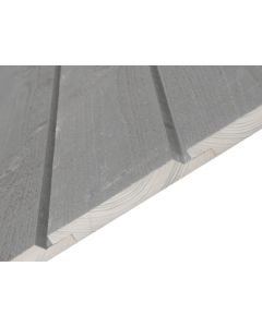 Grey Painted Timber Cladding 22x150mm (19x148 finish) (125mm Face Coverage) Solid Nordic Spruce