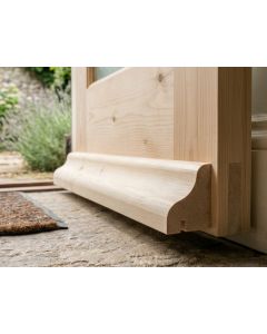Door Weather Bar Timber 50x75mm Weatherboard Solid Wood. Clear Treated Rain Drip (48x65 Fin)