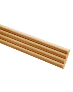 DEC6036 Pine Reeded Decorative Timber Mouldings 6 x 34 x 2400mm